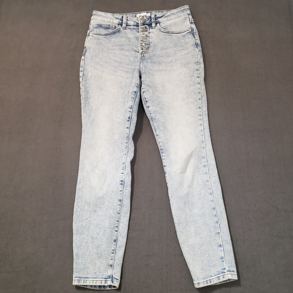 LC Lauren Conrad Denim - Lauren Conrad Jeans Womens Size 8 High Rise Skinny Button Fly Light Wash